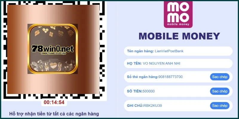 nạp tiền 78win ví điện tử