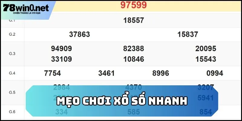 xổ số nhanh và mẹo chơi